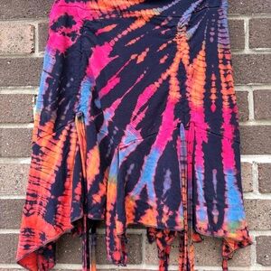Jayli Colorful Tie-Dye Mini Skirt